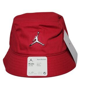 Jordan Metal Jumpman Apex Bucket Hat Kids Youth 8-20 Gym Red Unisex Boy Girl NEW